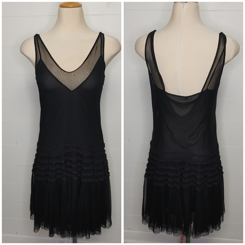 Club Monaco Black Tulle Dress Size 2 - Picture 2 of 14